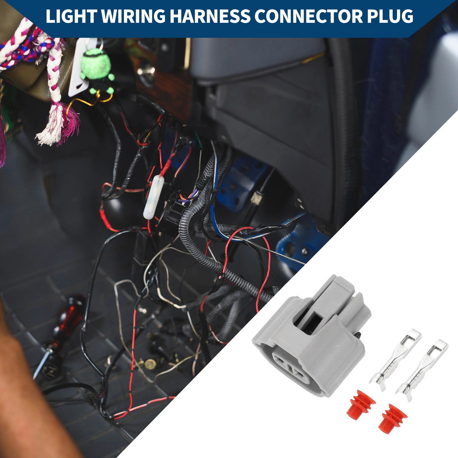 2Pin Light Wiring Harness Connector Plug for Chevrolet