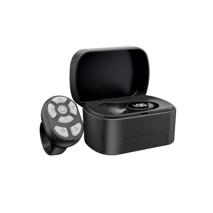 Bluetooth Remote Control Scrolling Ring with Charging Bin Selfie Button