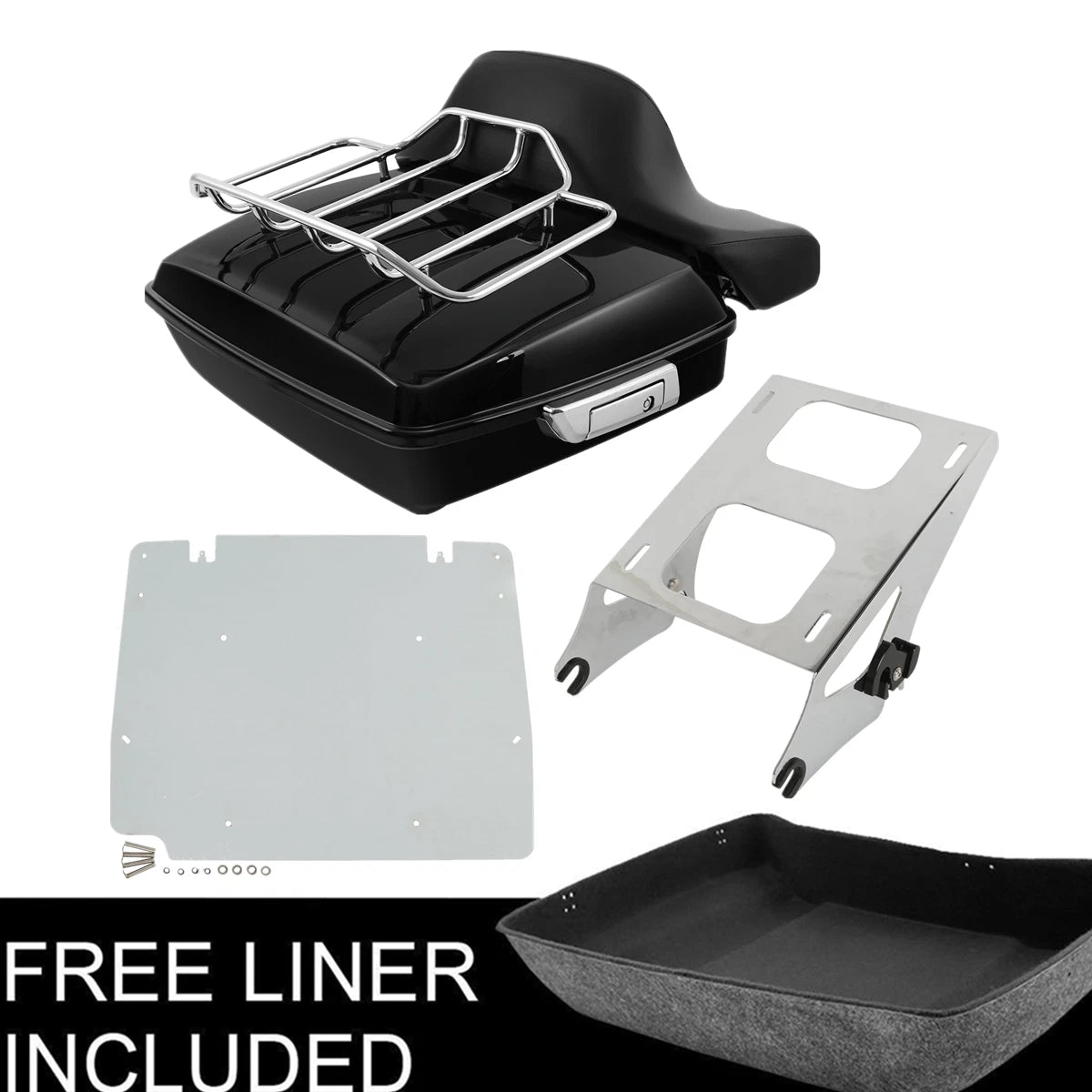 Trunk Mount Rack Pad Base Plate for Harley Touring Road Glide (2014–2026)