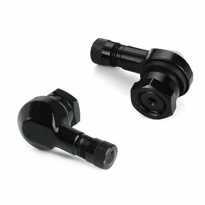 2X Aluminum Alloy 90° Angle Motorcycle Wheel Tire Valve Cap