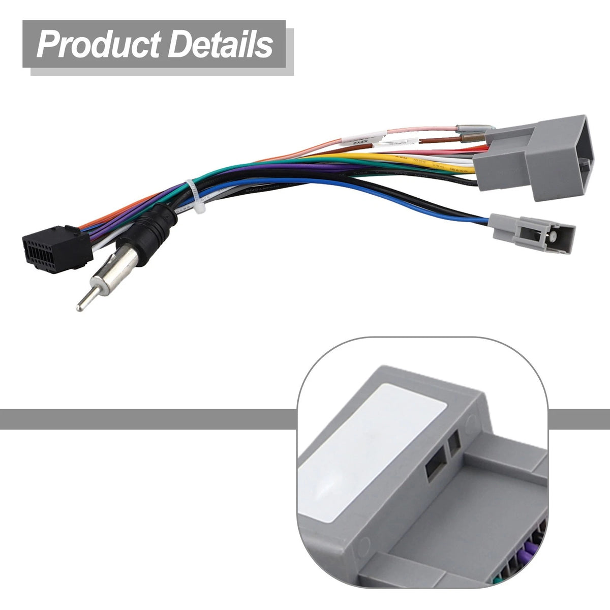 Power Wire Cable Connector for Honda Civic (Black)