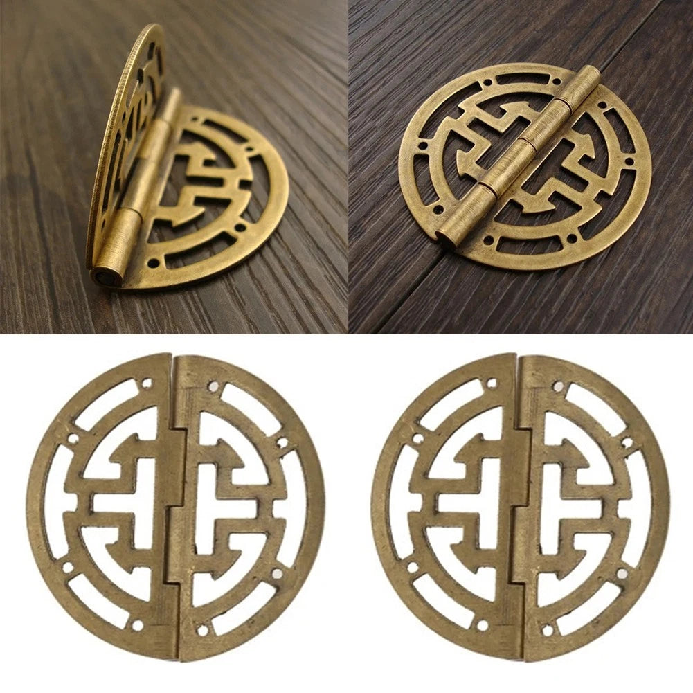 Round Hinge Pair 45mm for DIY Projects