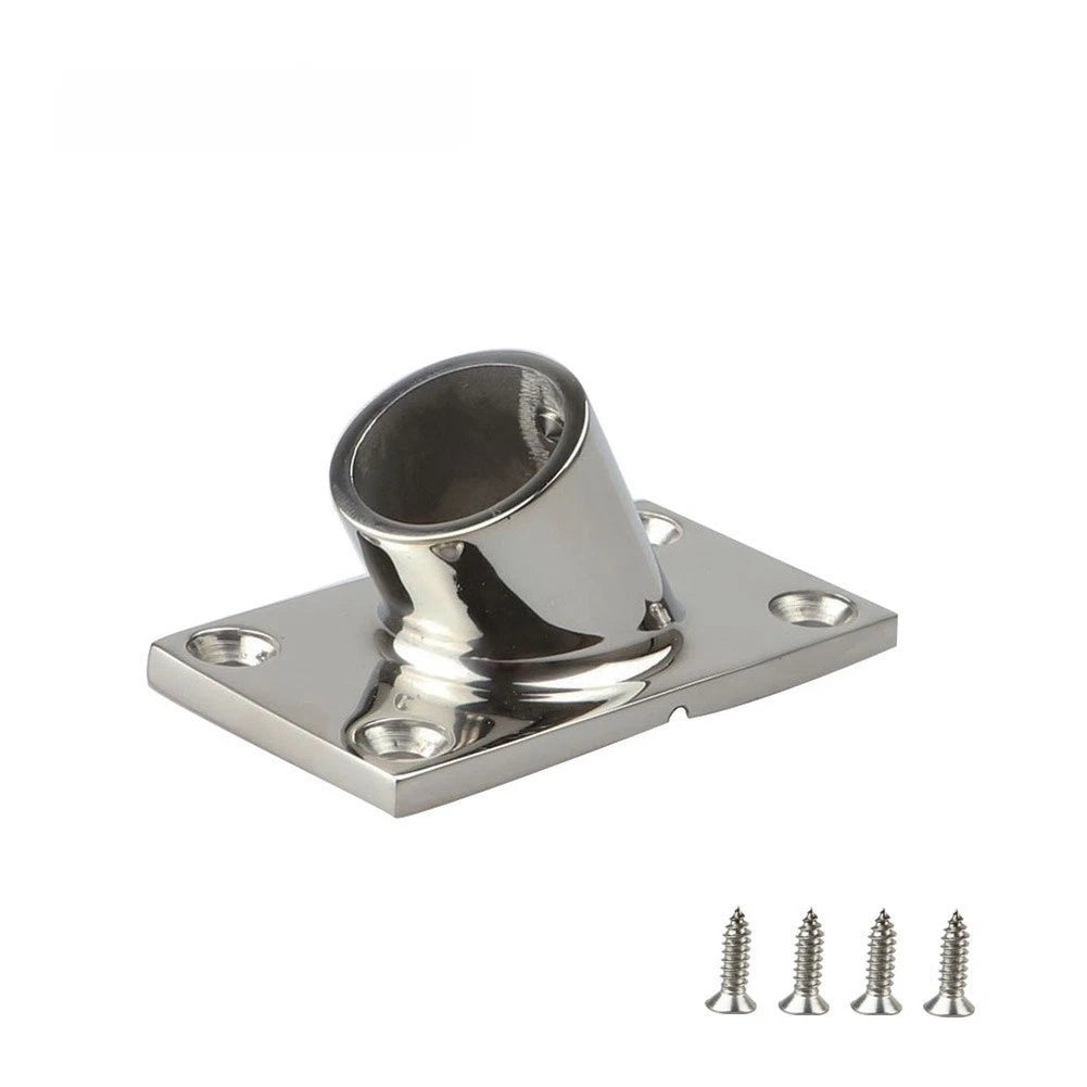 Boat Deck Hand Rail Rectangular Mount 316 Stainless Steel for 22mm 25mm Pipe