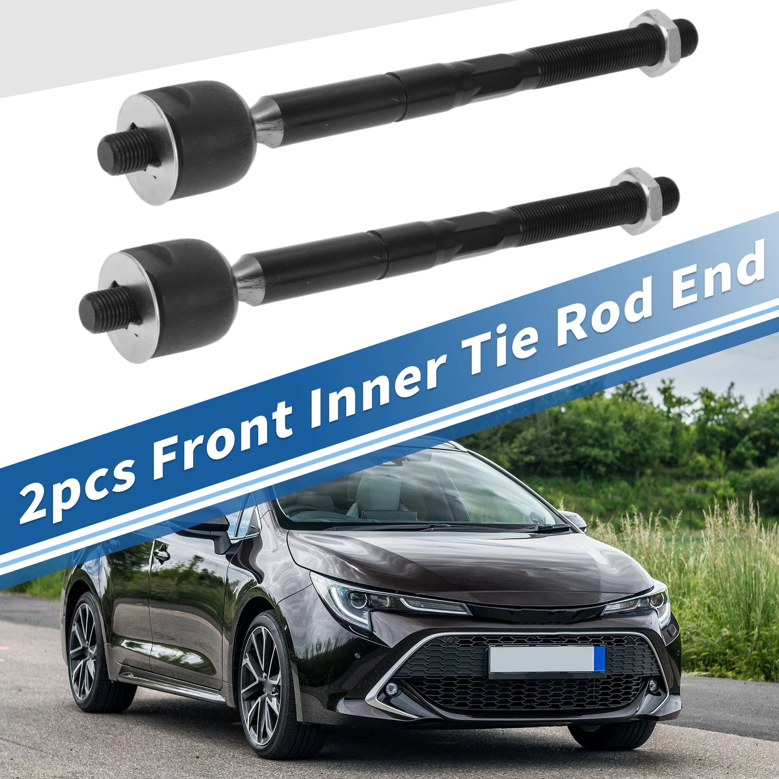2 Pcs Front Inner Tie Rod End Links Replacement for Toyota Sienna (2004–2010)