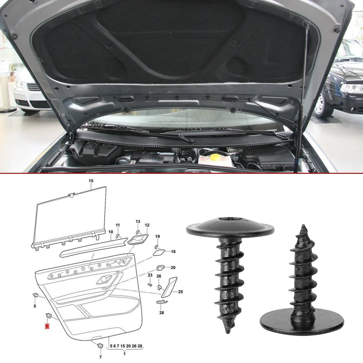 Torx Screws for Engine Cover Splashguard Wheel Arch (N90974701)
