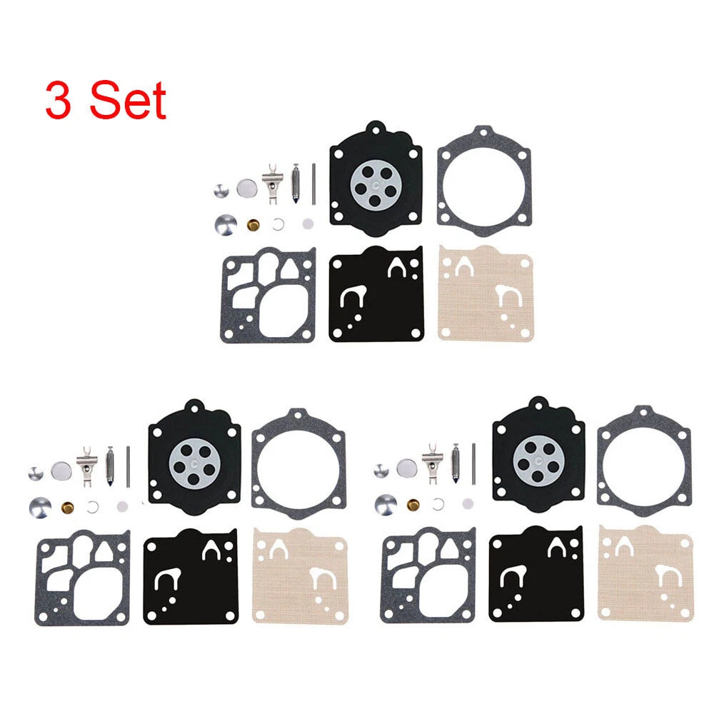 Set of 3 Carburetor Repair Kits for Walbro K12-WG, K15-WJ (Various)