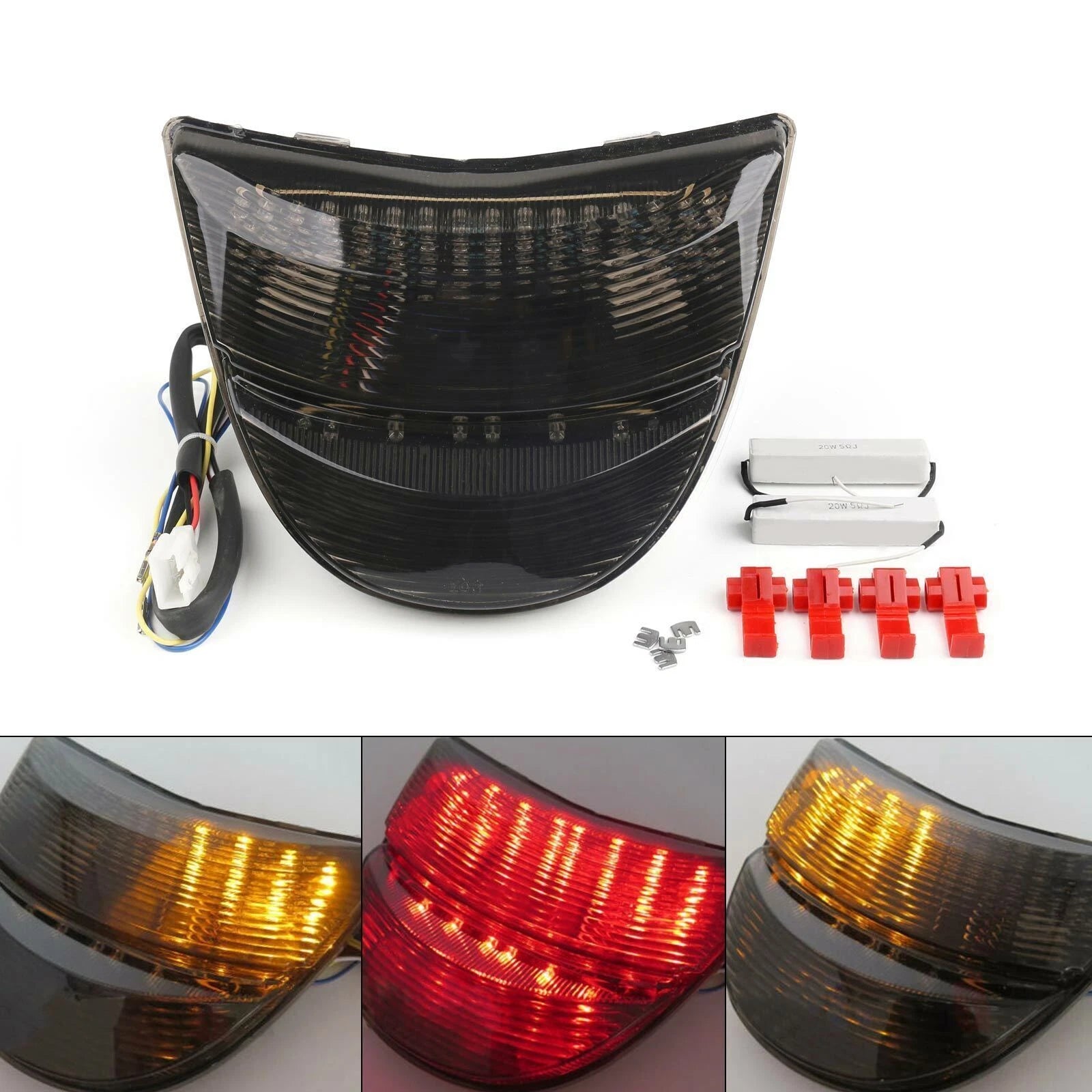 Integrated LED TailLight Turn Signals for Honda CBR 954 (2002–2003) Smoke B T9