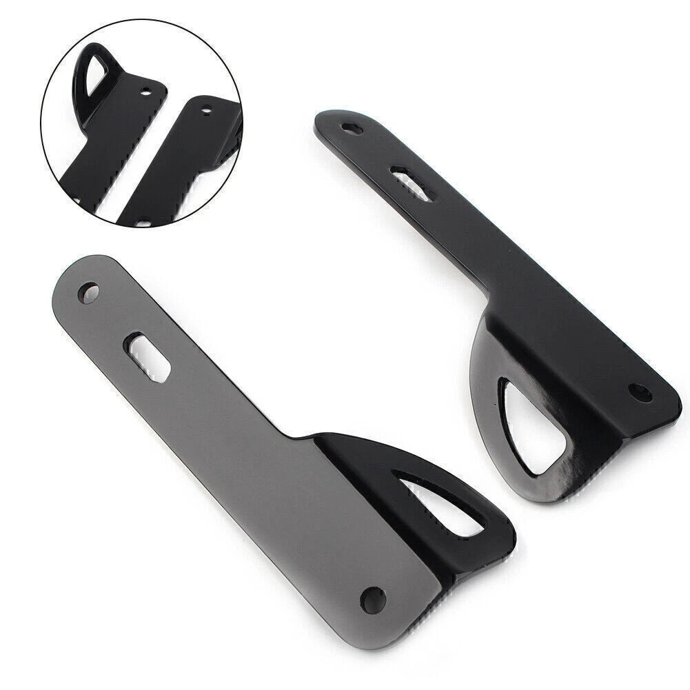 Black Front End Fork Tie Down Bracket Kit For 14-21 Harley Electra Street Glide