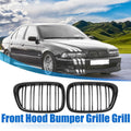 Pair Front Hood Bumper Grille Grill Replacement for BMW 525i 530i E39 (2001–2003)