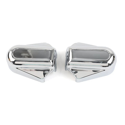 2X Chrome Bar Shield Rear Axle Cover for Harley Softail (FLSTC, FLSTN)