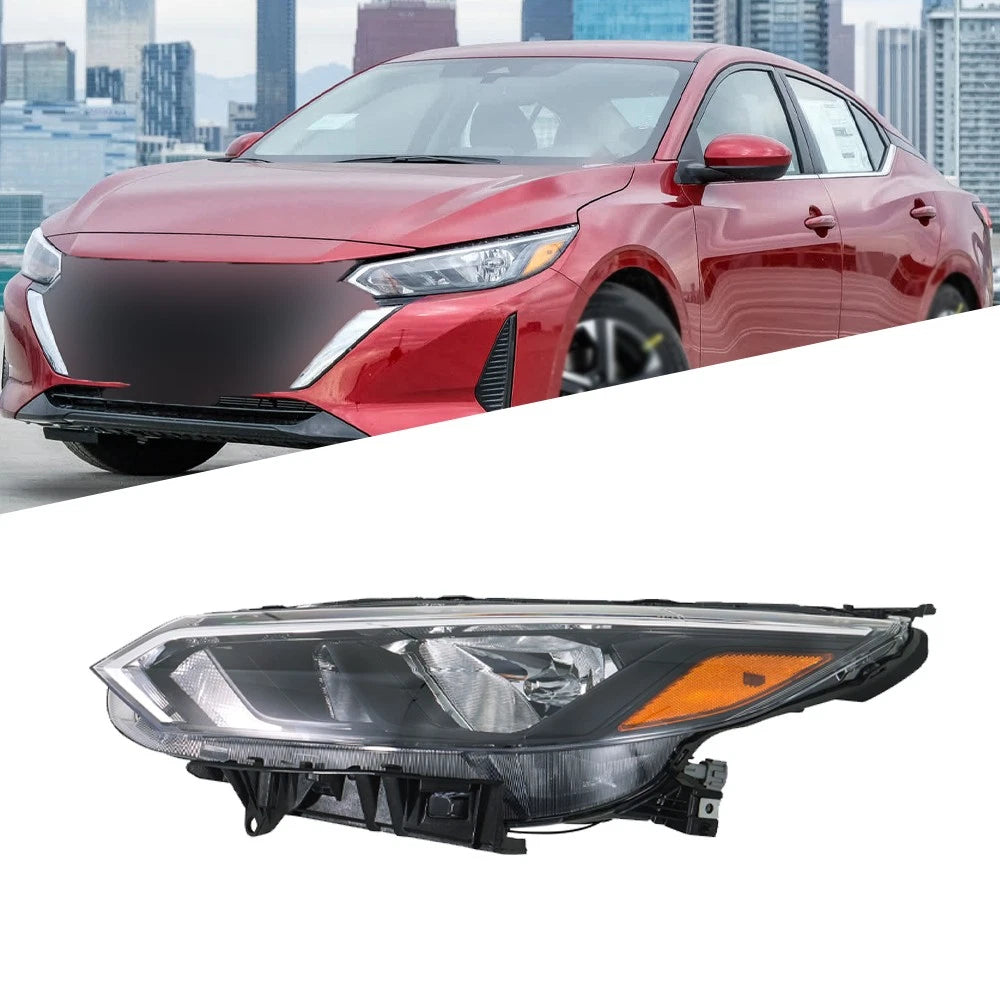 Headlight Assembly for Nissan Sentra (2024–2025) Left Side Halogen Black