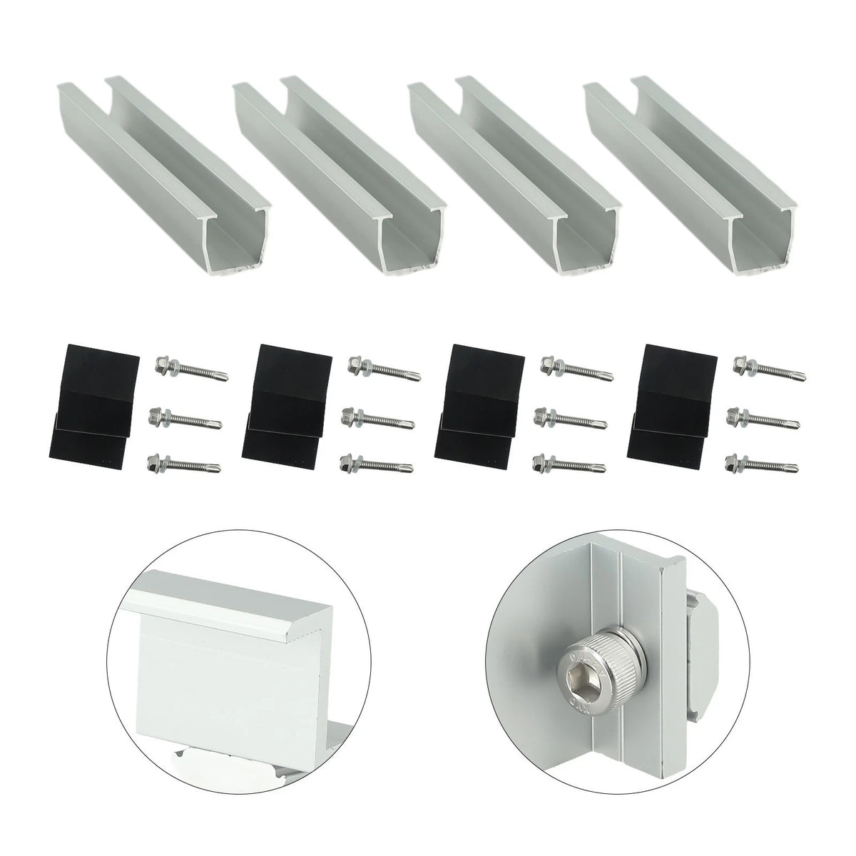 Bracket Rails Clamp for Photovoltaic Roof Solar Panel