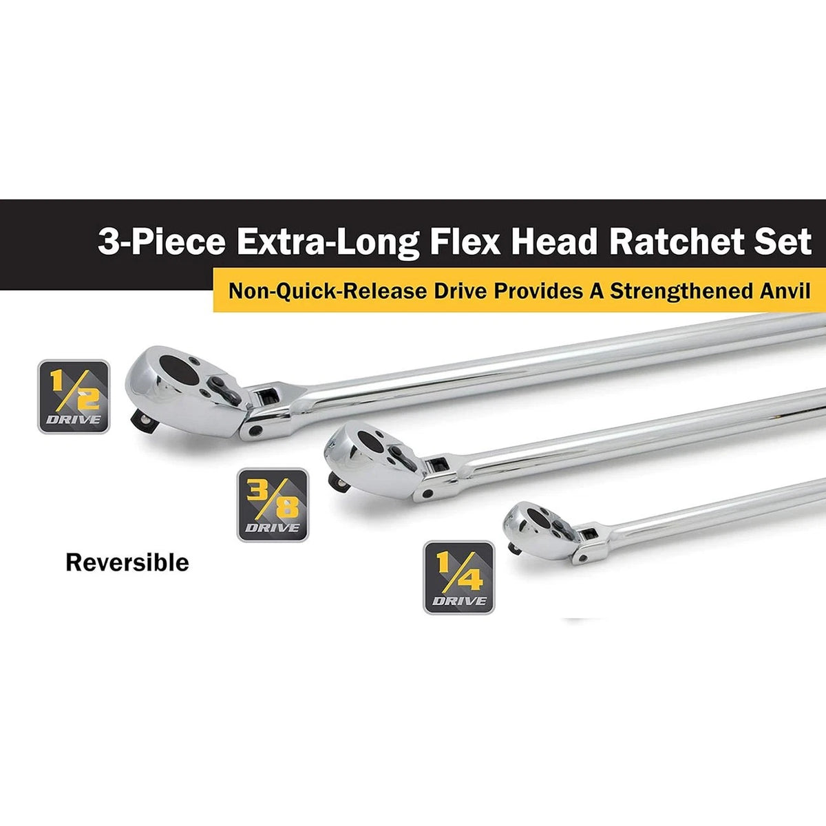 3-Piece Flex Head Ratchet Set for Titan (11303TITAN)