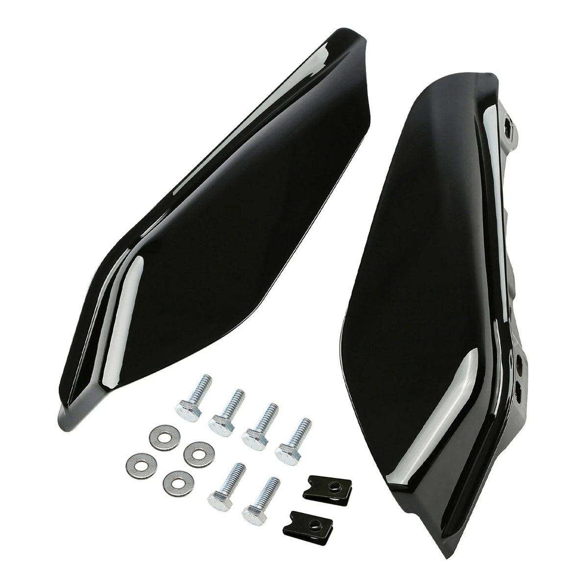 Black Mid Frame Air Deflectors for Harley Touring Street Glide (2017–2023)