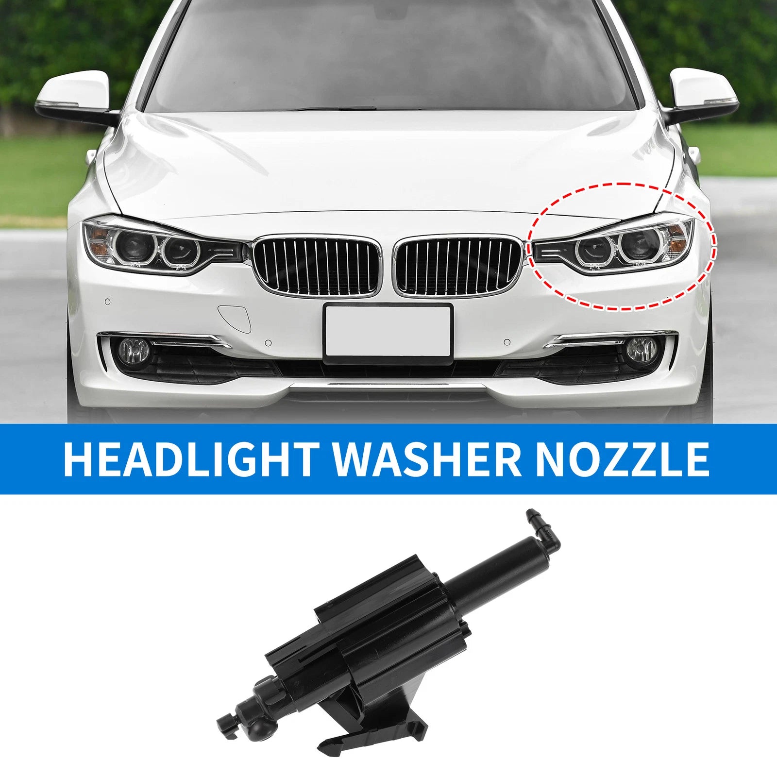 Front Driver Side Headlight Washer Nozzle for Ford Focus MK3 (2012–2018) No.BM5113L015A C