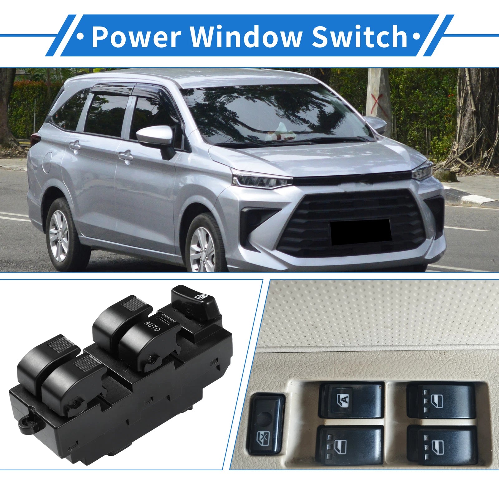 Power Window Switch for Toyota Avanza, Corolla (2001–2023)
