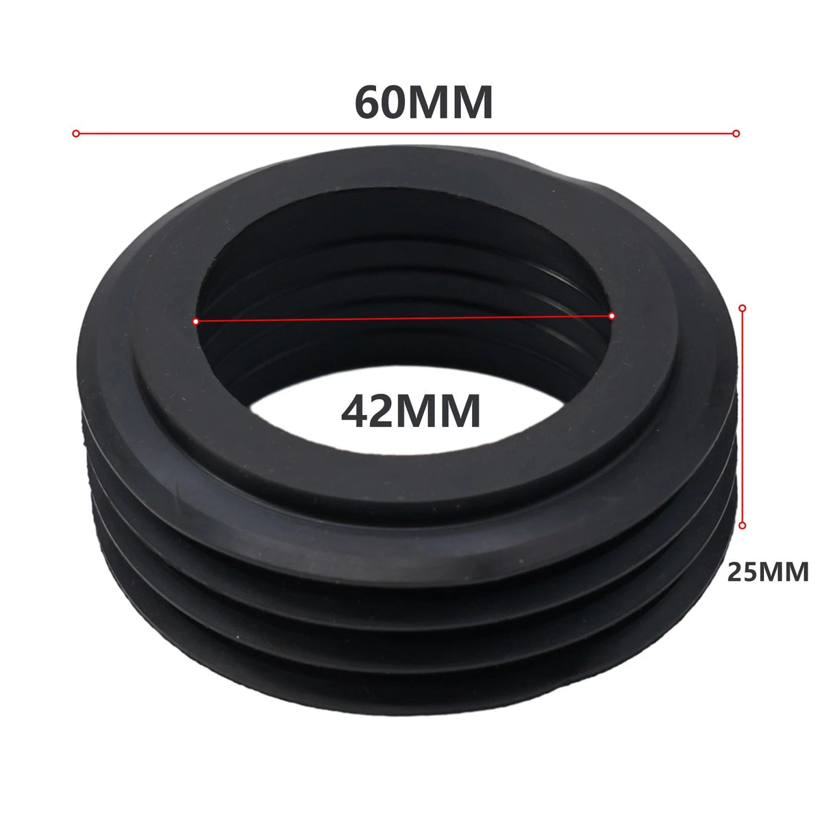 Rubber Cone Seal for Geberit Low Level Flush Pipe (42mm)