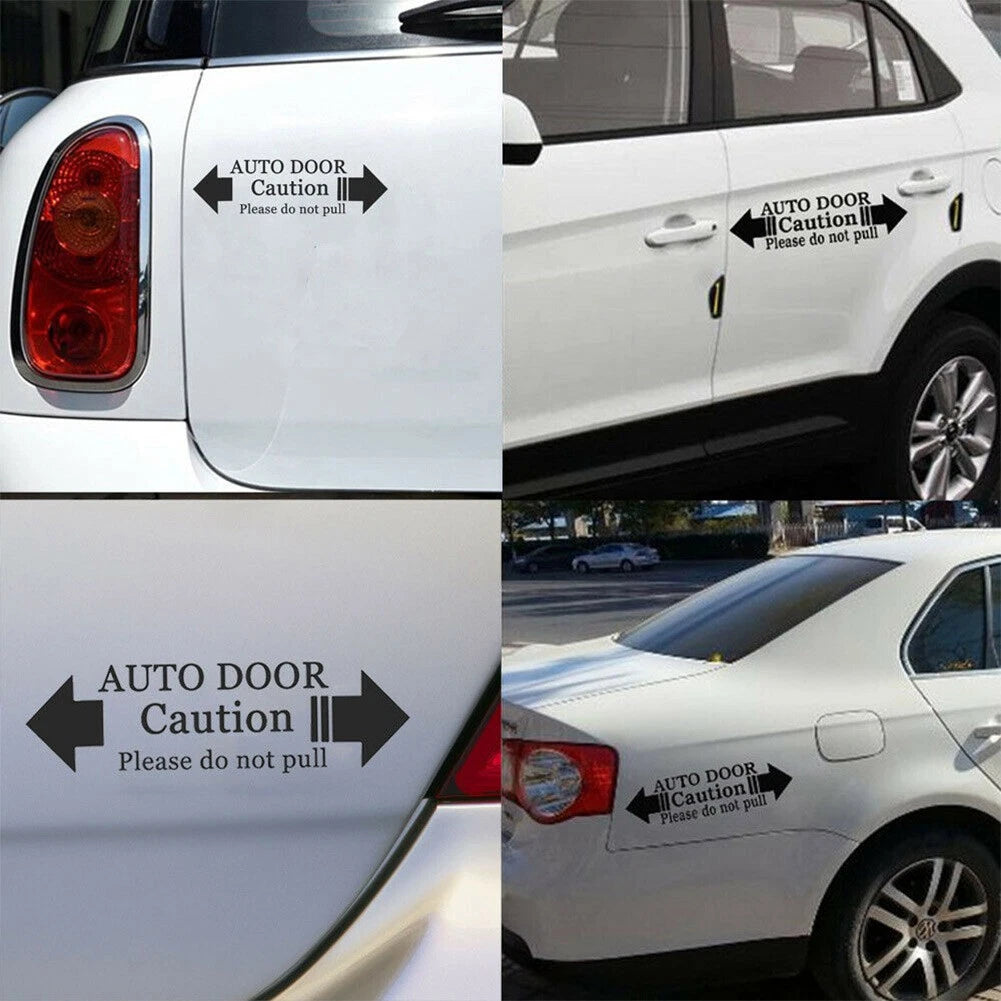 1PC Automatic Door Caution Decal for Universal Vehicles (2010–2023)