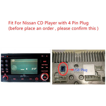 1m USB Audio Extension Cable Adapter for Nissan Teana Qashqai (2008–2019)