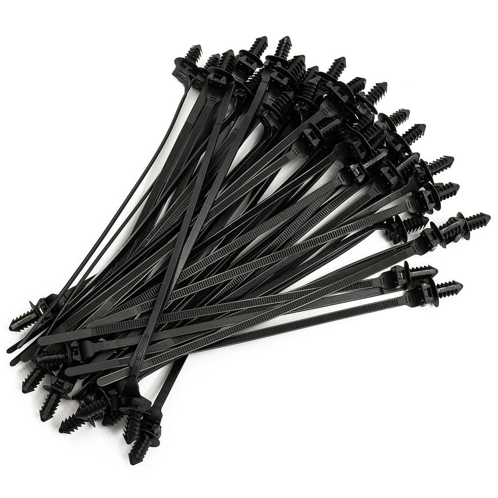 Zip Straps Cable Ties for Universal Use (Black Nylon)