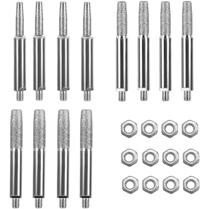 12PCS Manual Chainsaw Chain Sharpening Tools Hand Crank Grinder 4mm 48mm