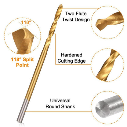 10-Piece HSS Mini Drill Bit Set for Beads, Beeswax, Leather, Wood