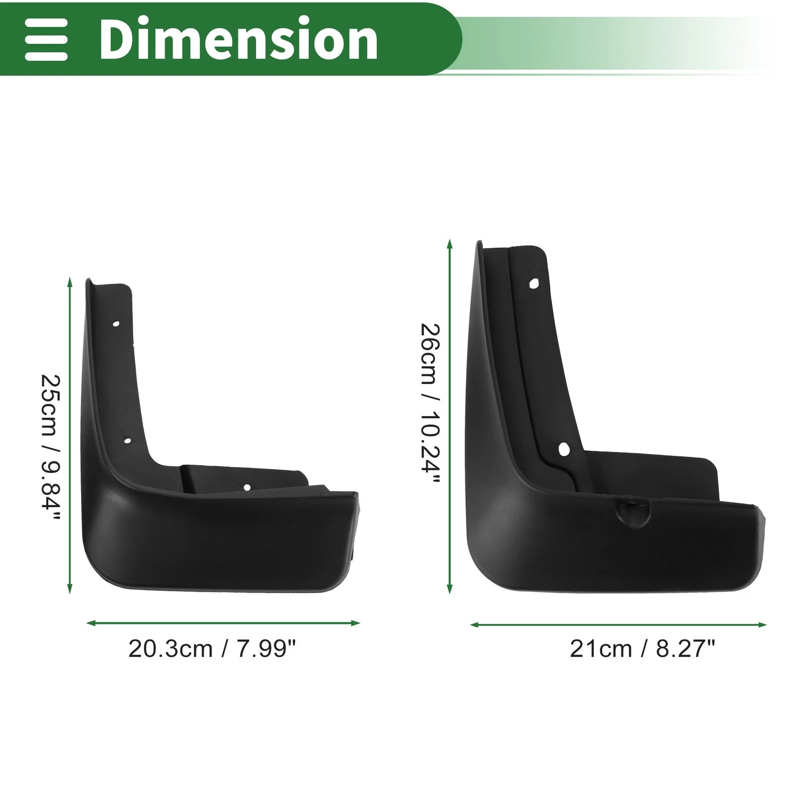 Mud Flaps Splash Guards for Hyundai NEXO (2020–2023) with Mount Accessories