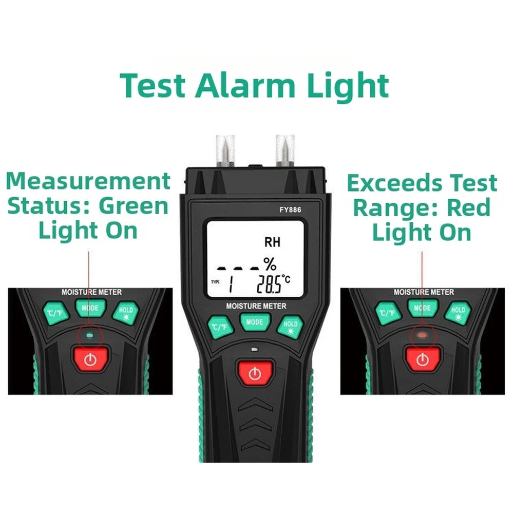 FY886 Moisture Measurement Tool for Wood Panels Concrete Blocks Plaster
