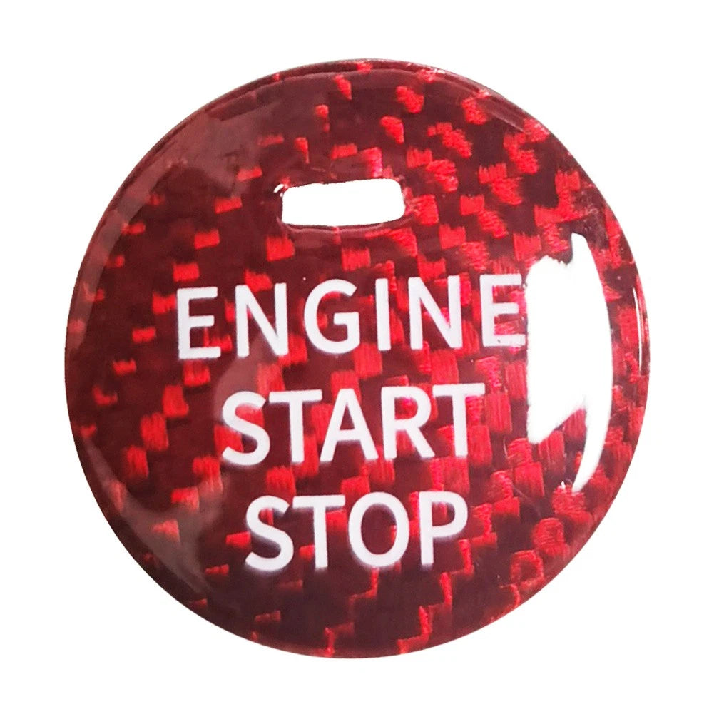 Carbon Fiber Start Stop Button Sticker For Mazda CX-3 CX-4 CX-5 CX-8 MX-5 Red