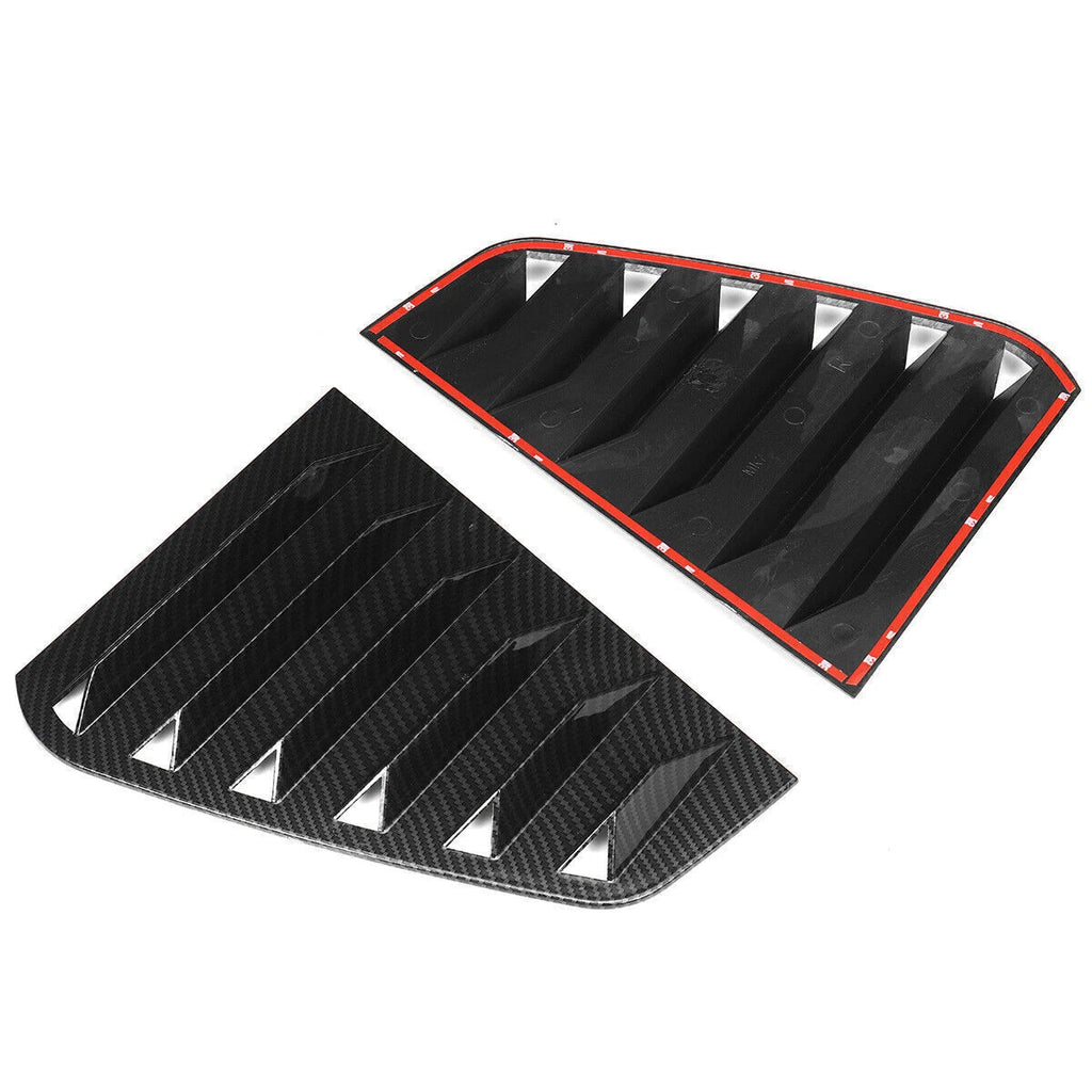 Pair Carbon Look Window Louver Rear Side Vent Cover for Golf 7 GTI R (2014–2020)