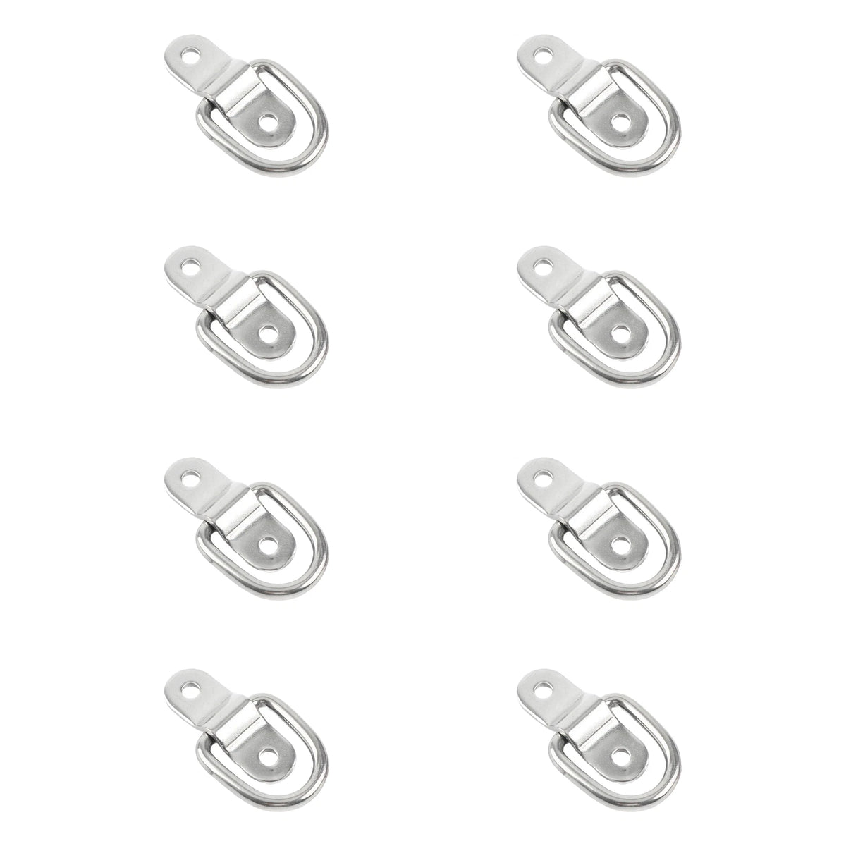 Set of 8 D Ring Anchors 6mm x 40cm for Car RV Trailer Cargo