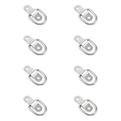 Set of 8 D Ring Anchors 6mm x 40cm for Car RV Trailer Cargo