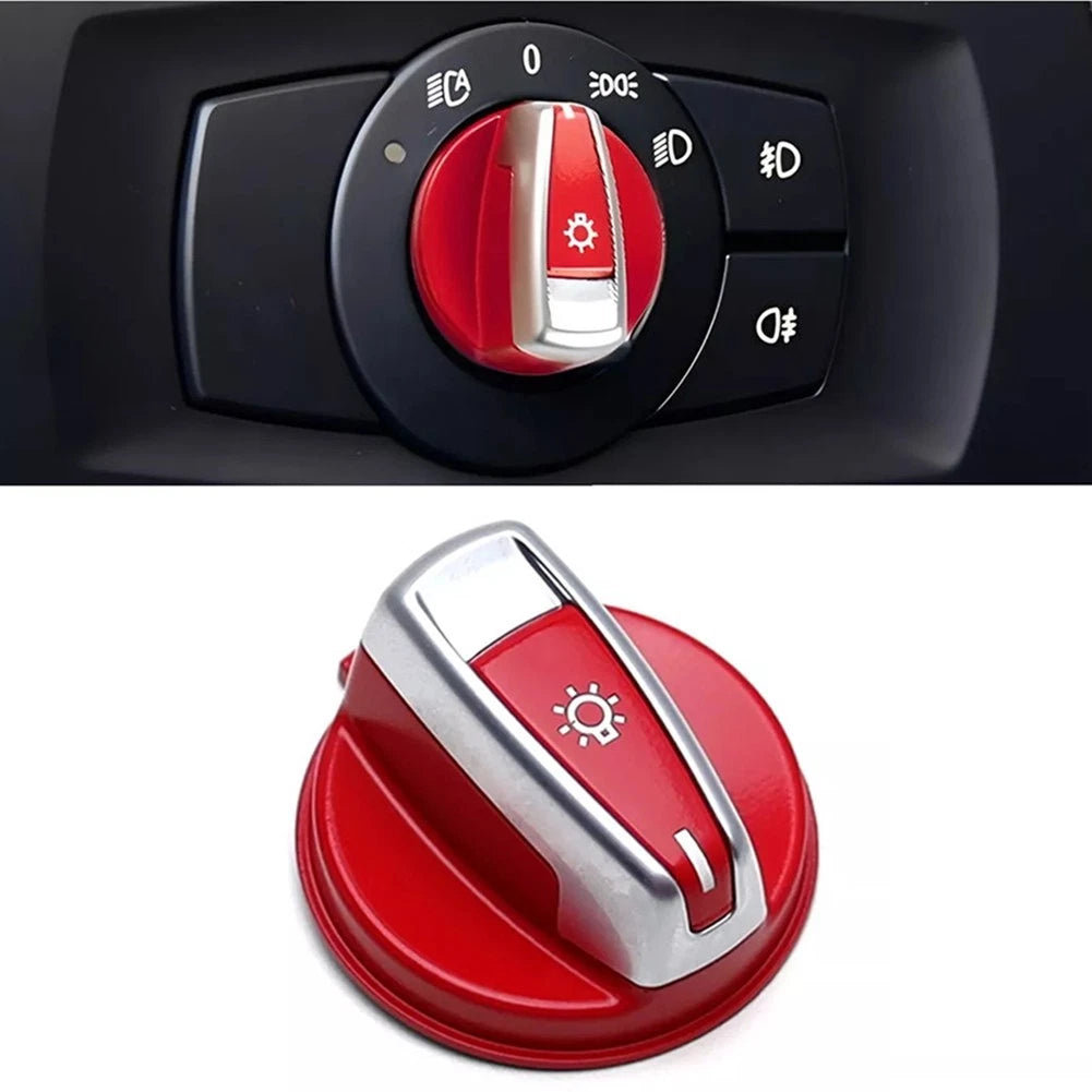 Red Headlight Turn Knob Switch Cap for BMW 3 Series E90 E92 (2007–2013)