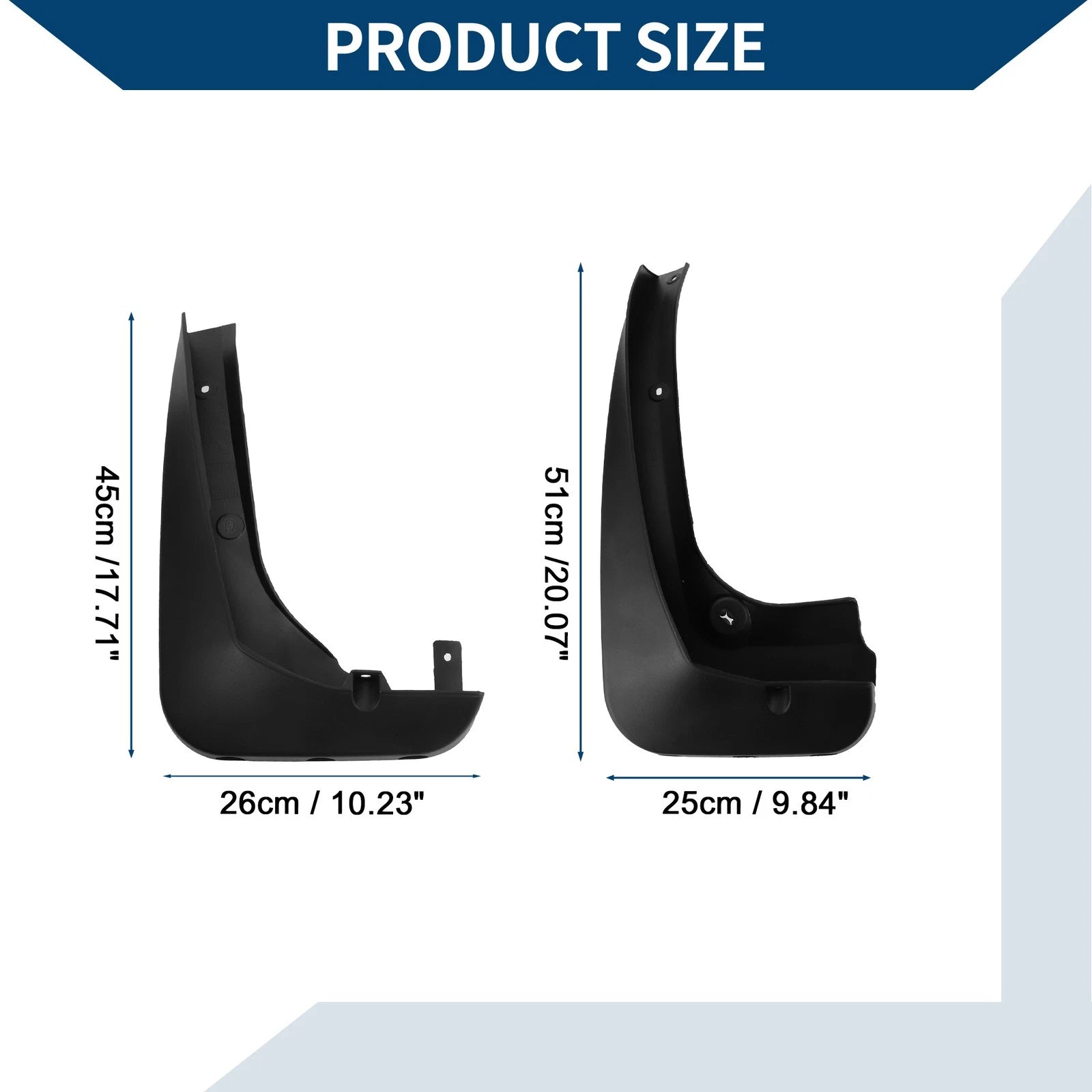 Mud Flaps Splash Guards 1 Set for BMW X3 (2010–2017)