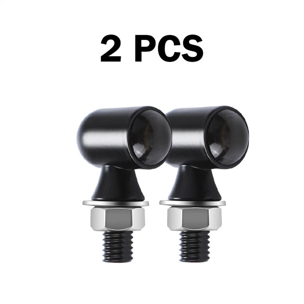 2X Amber LED Turn Signals for Universal Motorcycle (Mini Lamp)