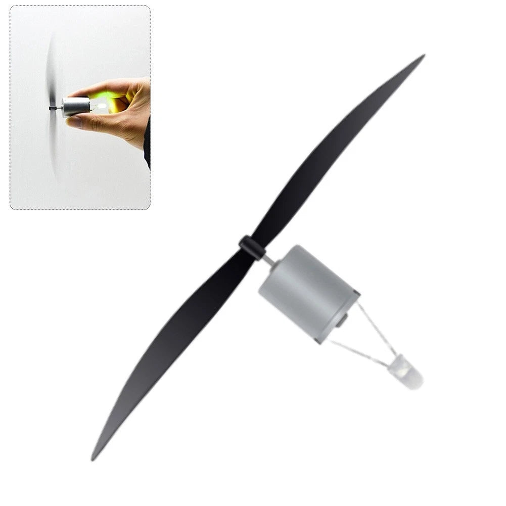 Miniature Wind Turbine Motor with Light Effect for Science Projects