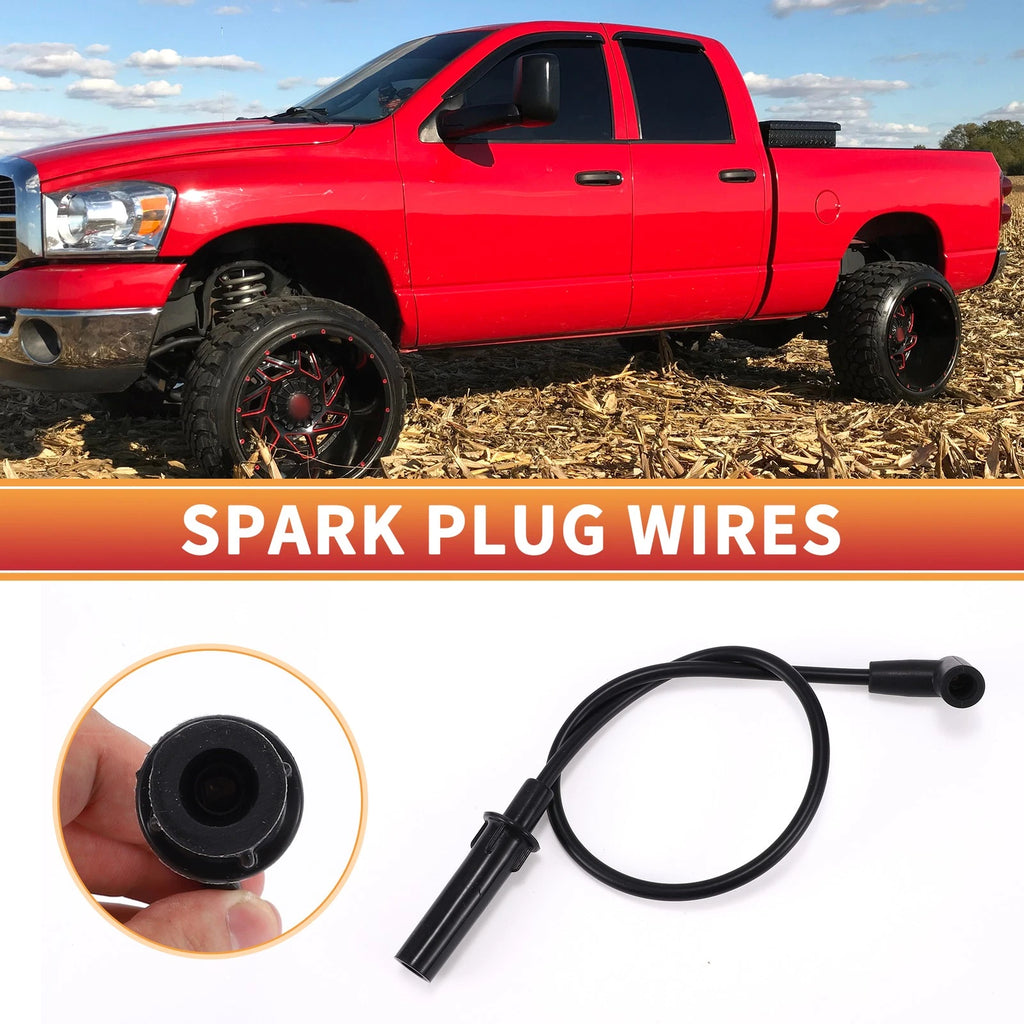 7 Pc Ignition Coil Spark Plug Wire Set Replacement for Dodge Dakota (1999–2003)