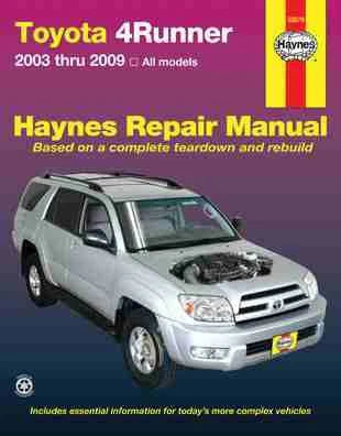 Shop Manual for Toyota 4Runner (2003–2009) - Haynes, Chilton