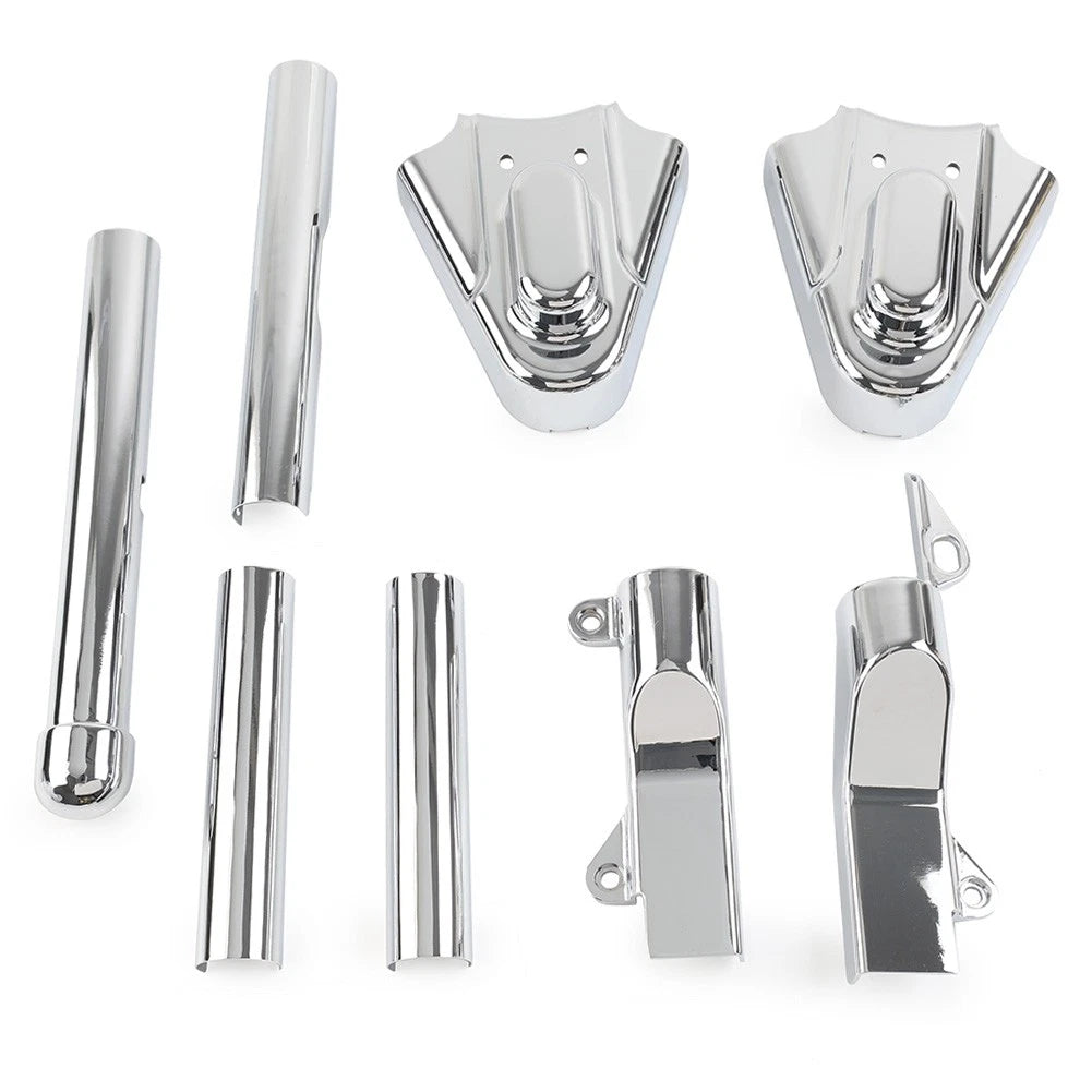 Rear Swingarm Covers for Harley Softail (2000–2007) Chrome