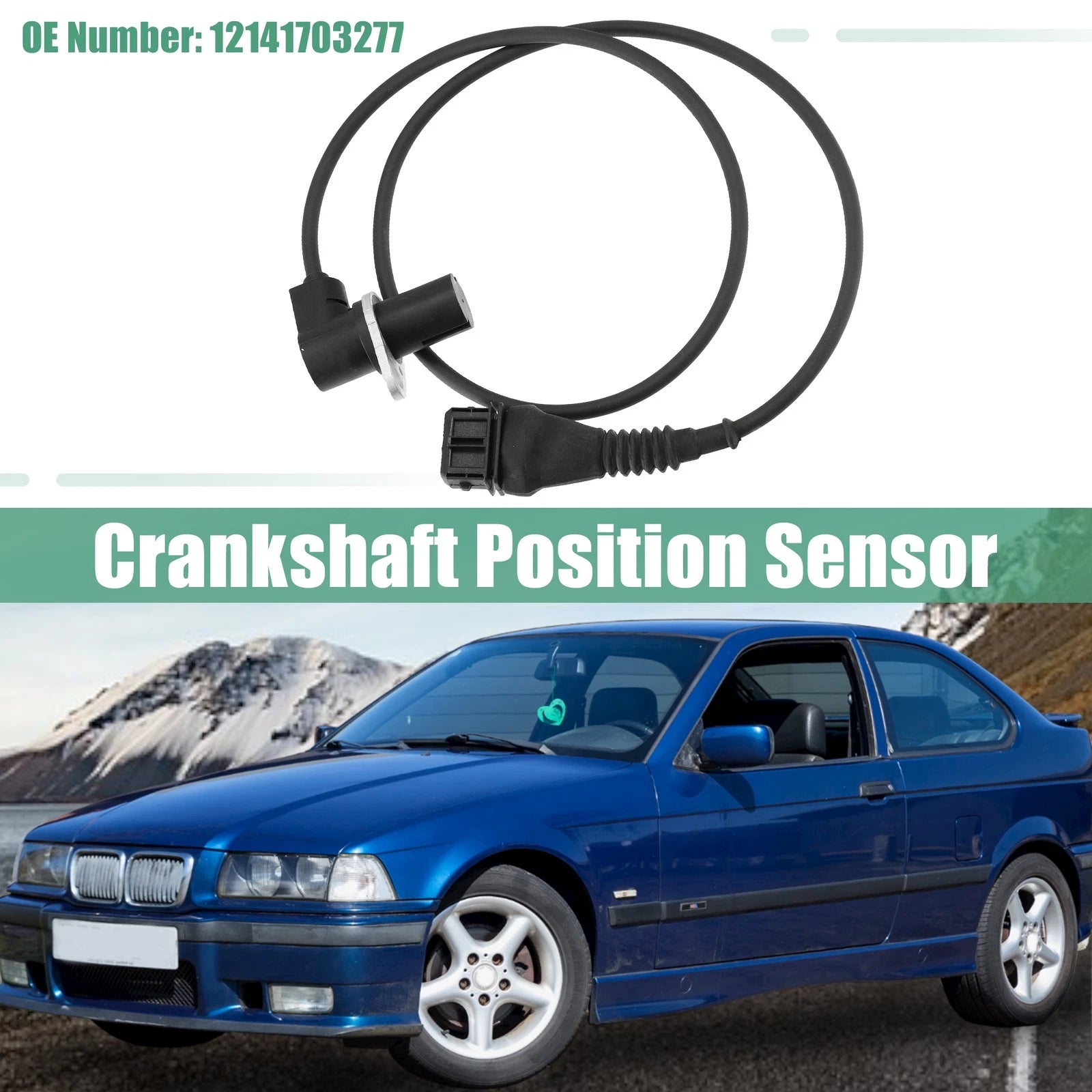 Crankshaft Position Sensor 12141703277 for BMW E36 E38 E39 (1990–2002)