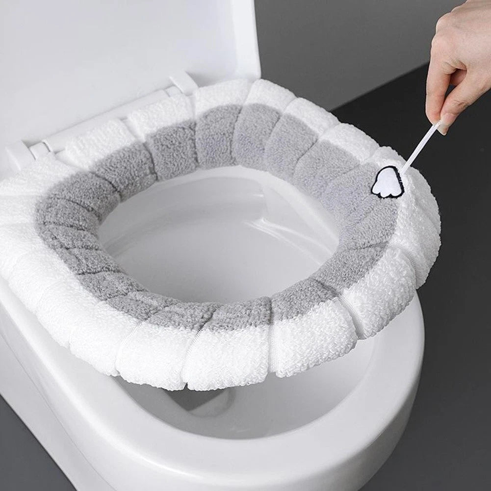 Washable Soft Toilet Seat Pad Warmer Cover for Closestool Seats
