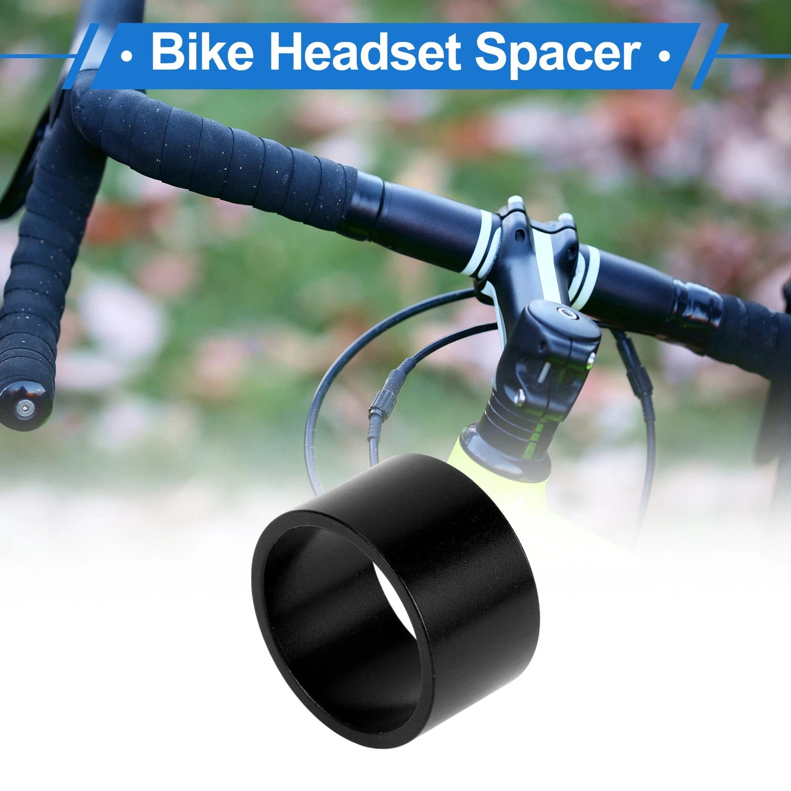 Bike Headset Spacer 20mm Front Stem Fork Washer for 1-1/8" Black
