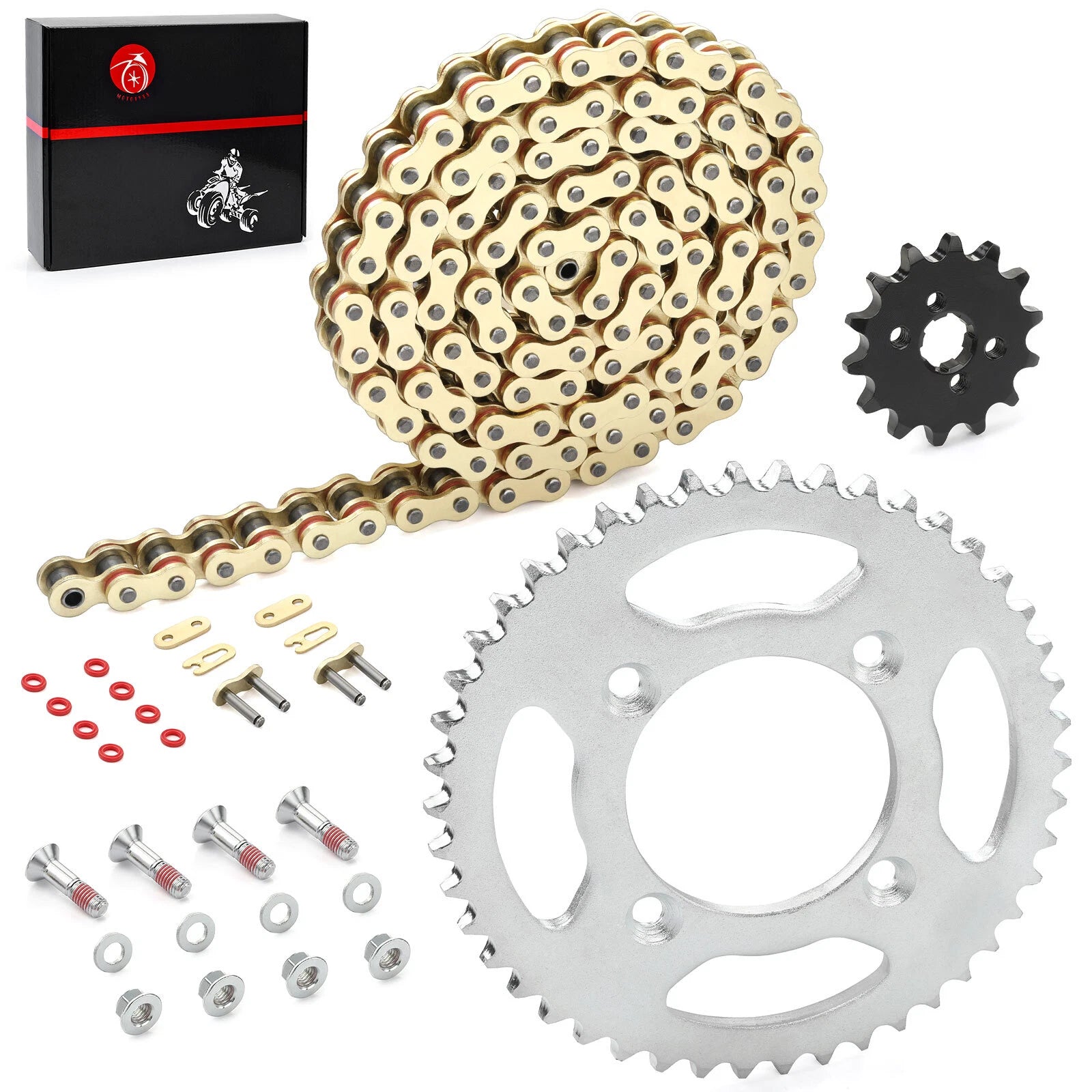 Drive Chain & Sprockets Kit for Honda XR80R (1985–2003) CRF80F (2004–2013) 420VM-X