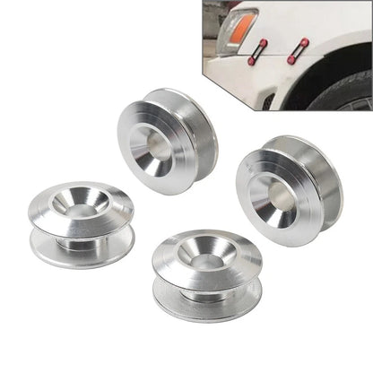 4PCS Silver Quick Release Band Fastener Bumper Holder Clips Kit Trunk Hatch Lid
