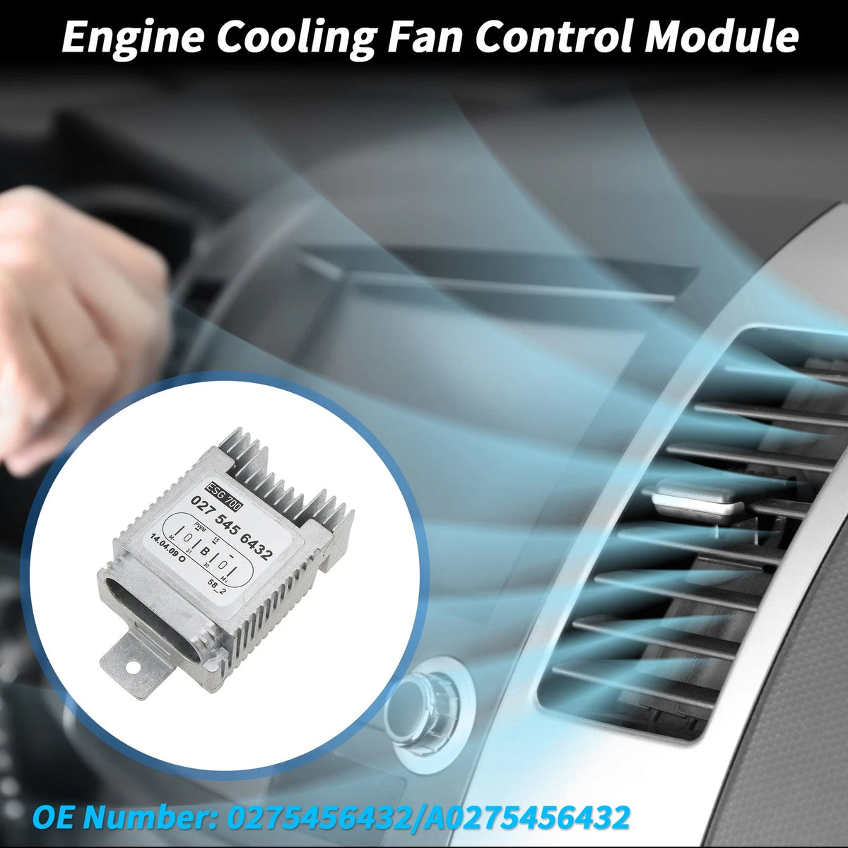 Engine Cooling Fan Control Module Replacement for Mercedes-Benz CL500 (2000–2006)