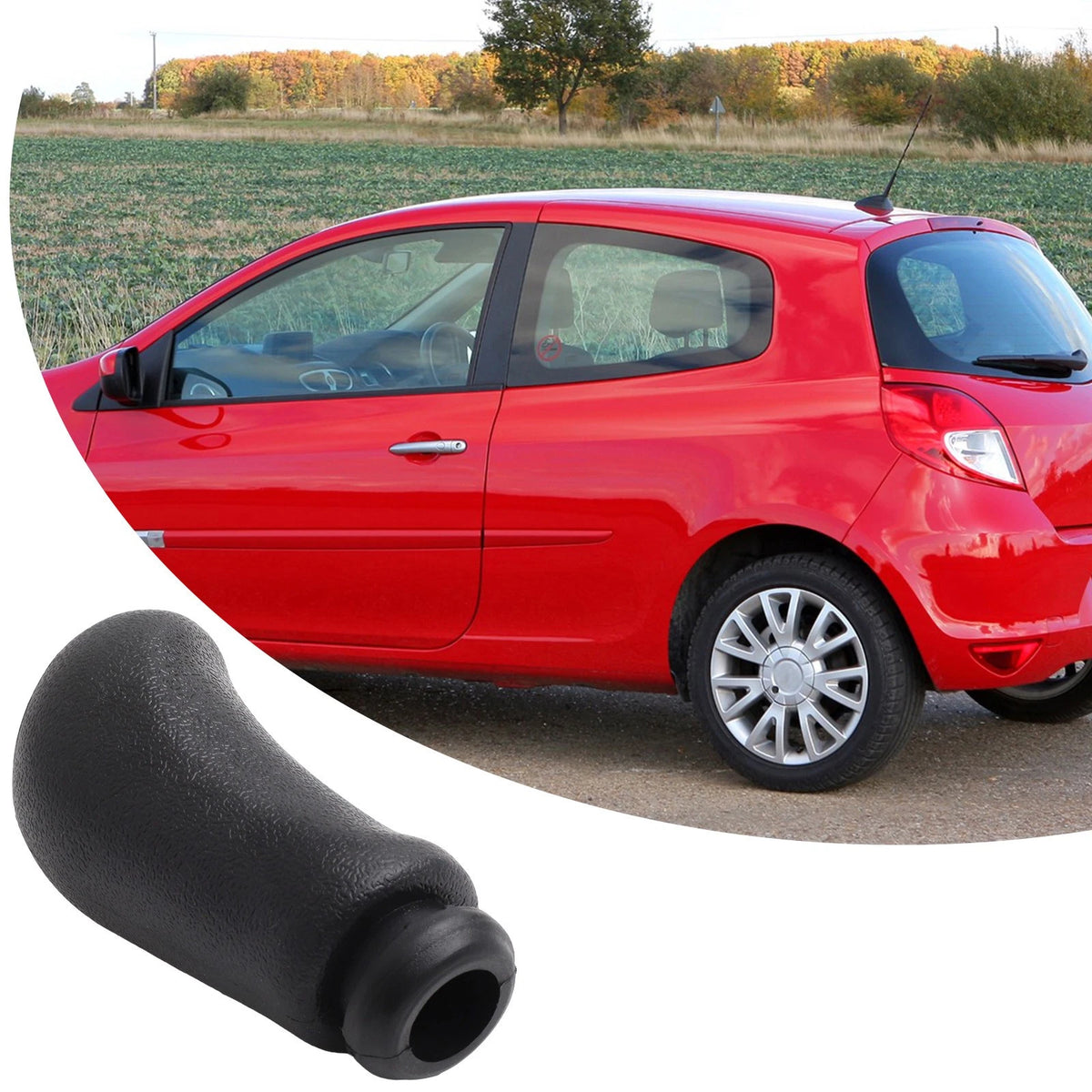5 Speed Gear Shift Knob for Renault Clio III (2005–2012) Black Plastic