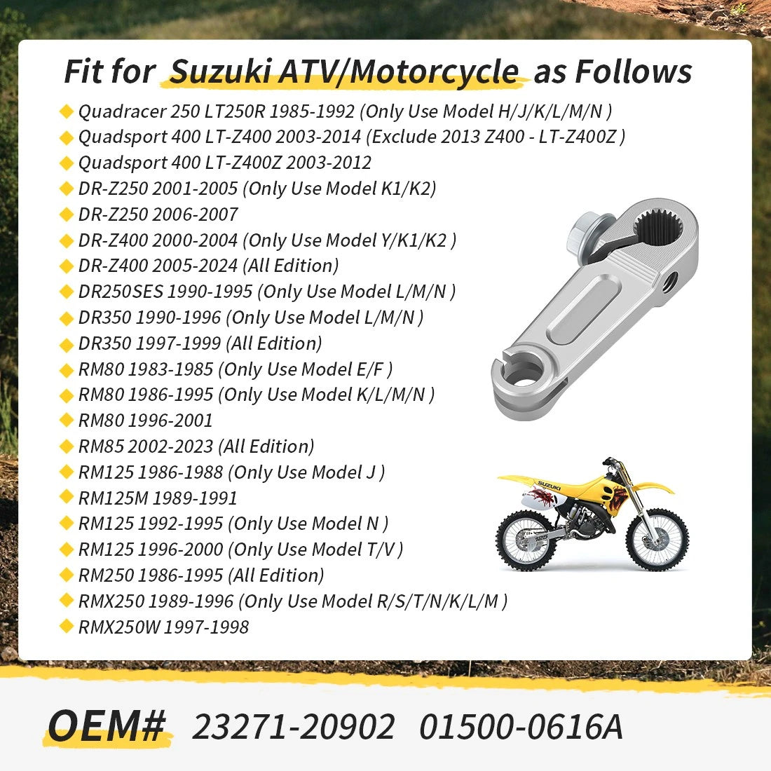 Clutch Release Arm for Suzuki DRZ250 DRZ400 LTZ400 RM80 RM85 RM250 DR350 (2000–2023)