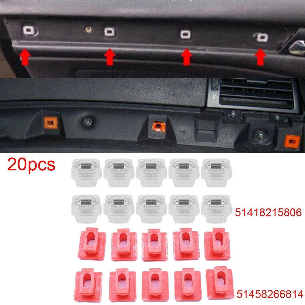 20x Dash Trim Moulding Clips for BMW 3 Series E46 E90 E91