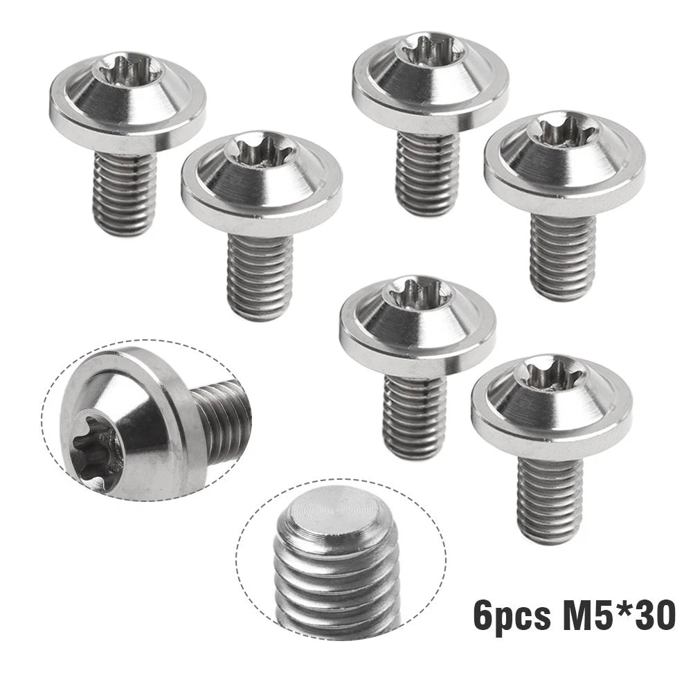 6X M5x30mm Titanium Alloy Torx Head Bolts for Motorcycle