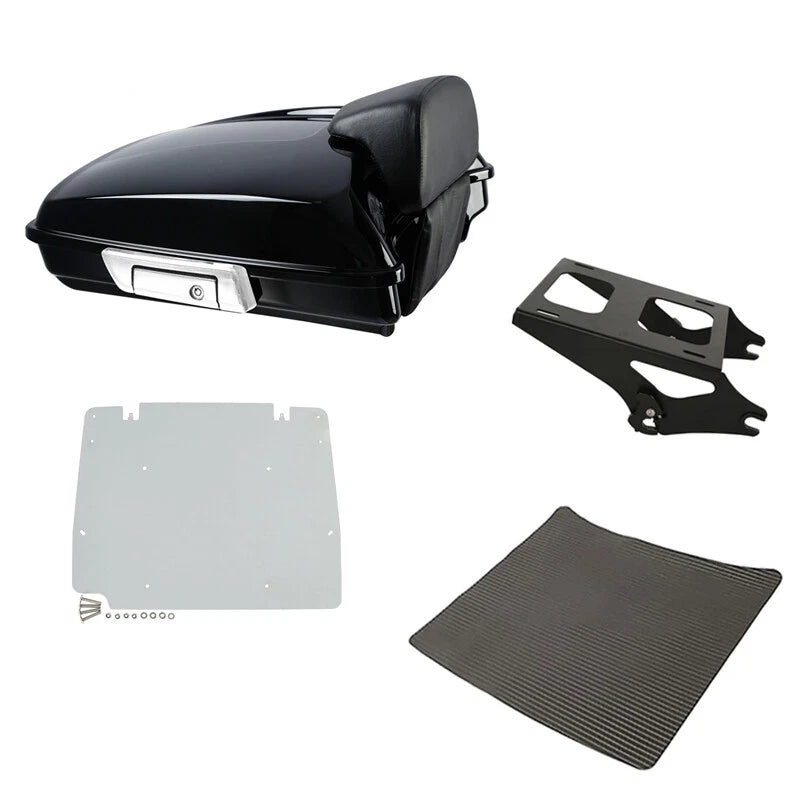 Black Razor Trunk Backrest Mount for Harley Touring Road King (2014–2026)